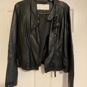 Jessica Simpson black faux leather jacket